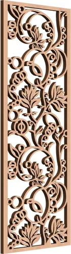 Vista 24 de Caspian Paneles de pared de madera con calado decorativo perforado, 9 3/8 pulgadas de ancho x 24 3/8 pulgadas de alto x 1/4 de alto, cereza