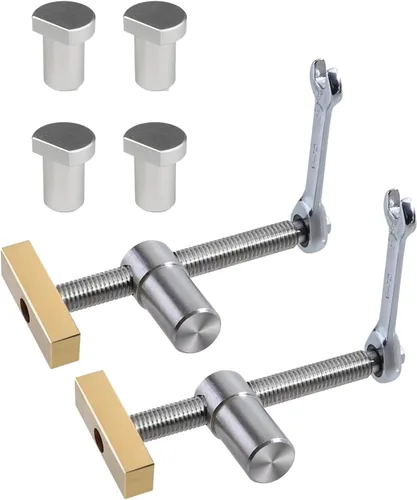 Vista 10 de 2 abrazaderas de banco para perro de 3/4 pulgadas, clips de escritorio ajustables para carpintería, bancos de banco de accesorios para carpintería