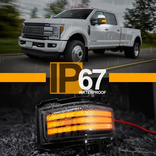 Vista 9 de Lámpara LED de Marcador de Espejo Lateral para Ford F150 F250 F350 F450 F550 2018-2022 2023 2024 2025 Super Duty Switchback Luz de Conducción