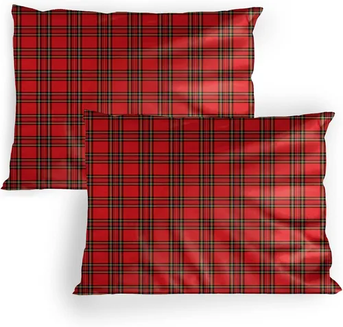Vista 27 de Lunarable Juego de 2 fundas para almohada de otoño, tema vintage otoñal con estilo granja, ilustración de flores silvestres, artículo de cama