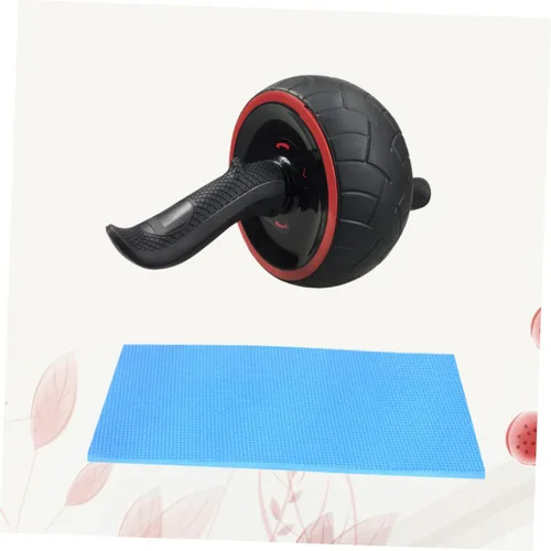 Vista 7 de Rueda de rodillo de goma para abdominales con alfombrilla gruesa para entrenamiento muscular silencioso y abdominal, dispositivo de fitness