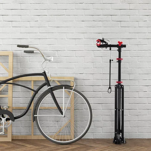 Vista 6 de UNISKY Soporte de reparación de bicicletas para mantenimiento Estante ajustable en altura con liberación rápida Soporte de trabajo de mantenimiento