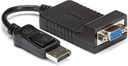 Vista 7 de StarTech Adaptador activo DisplayPort a VGA, 1080p 60Hz, certificado (DP2VGA2) Compatible con fuente DP o DP++, paso EDID y DDC, bloqueo