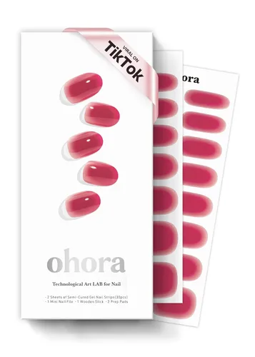 Vista 8 de ohora Tiras de uñas de gel semicuradas (N Addict) – Funciona con cualquier lámpara, calidad de salón, larga duración, fácil de aplicar y quitar