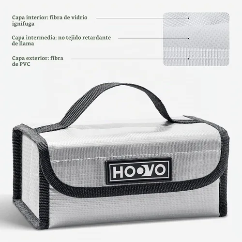 Vista 3 de HOOVO Lipo Bag - Bolsas de almacenamiento de batería de litio ignífugas