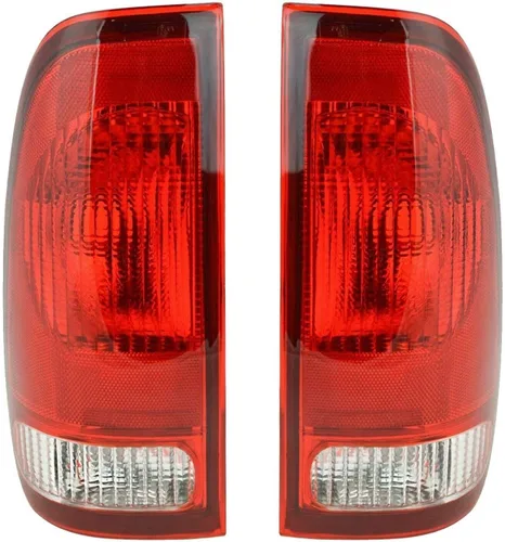 Vista 2 de Luz trasera trasera transparente carcasa negra para Ford F150 1997