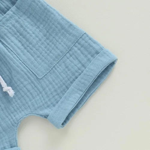 Vista 53 de fhutpw Conjunto de 2 piezas de ropa de verano para bebés, camiseta de manga corta, cintura elástica, pantalones cortos para niños pequeños