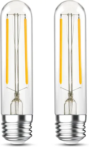 Vista 11 de Bombillas tubulares regulables E26 de 40 W, bombillas LED T10 de 4 W, 2200 K, blanco suave tipo T Bulbo sin parpadeo, para lámpara de araña