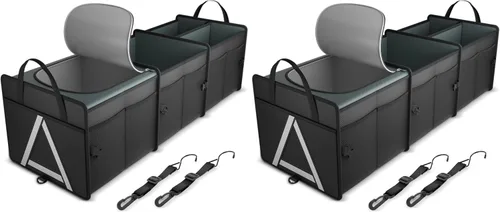 Vista 10 de K KNODEL - Organizador de maletero con enfriador para automóvil y SUV, mediano, color negro Collapsible Car Organization, Car Organizers and