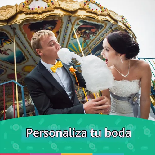 Vista 5 de 128 piezas de dulces de boda personalizados en miniatura y besos
