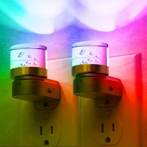 Vista 11 de L LOHAS LED - Luces nocturnas enchufables en la pared, temperatura de color ajustable 3000K/4000K/5000K, luz nocturna de burbujas con sensor