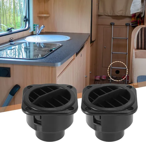Vista 5 de X AUTOHAUX 4 unids salida de ventilación de aire caliente 1.654 in calentador de coche conducto tubo de manguera 360 grados giratorio aparcamiento
