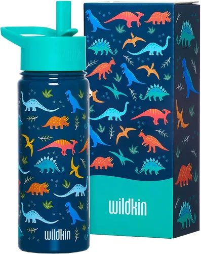 Vista 40 de Wildkin Kids - Botella de agua de acero inoxidable de 14 onzas para niños – Sin BPA, a prueba de fugas, aislada, fácil de limpiar - Ballerina