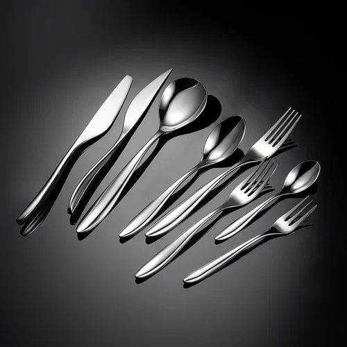 Vista 10 de 10-Piece Exquisite Silverware Set, Stainless Steel Flatware Set, Cutlery Set for 2, Fork Spoon Knife Set Eating Utensils Tableware Set for Kitchens