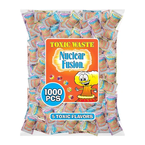 Vista 7 de TOXIC WASTE - Dulces Agrios Peligrosamente de Fusión Nuclear - Sabores de Frambuesa-Limón, Piña-Maracuyá, Uva-Fresa, Plátano-Arándano