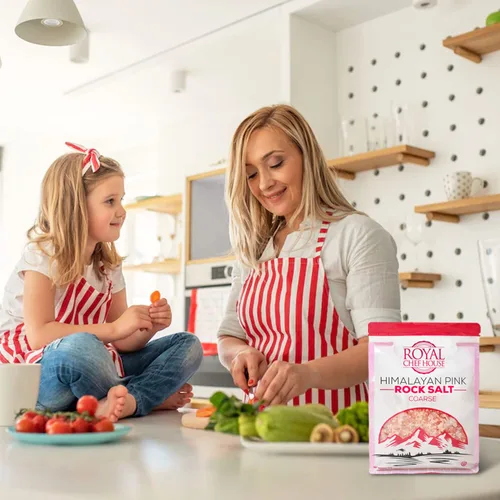 Vista 6 de Bolsa a granel de sal rosa del Himalaya de 5 libras - Cristales gourmet puros de Hymalain - Himilian 100% natural - Contiene 84 minerales - Adecuado
