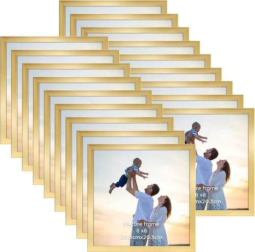 Vista 23 de Hoikwo 18 paquetes de marcos de fotos de plástico negro de 3.5x5 multifuncionales con cubierta de plástico para fotos familiares, obras de arte