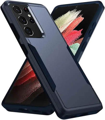 Vista 21 de Funda para Samsung Galaxy S21 (no para S21 Plus y S21 Ultra), resistente, a prueba de golpes, de grado militar, soporte de carga inalámbrica