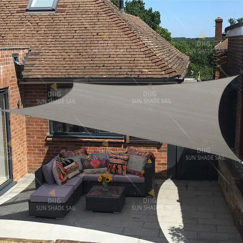 Vista 12 de Toldo tipo vela para patios, pérgolas, patios traseros, jardines y exteriores, rectangular, tela para sombra que bloquea los rayos ultravioleta, 6 x