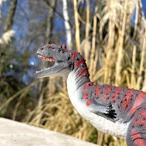 Vista 2 de Safari Ltd. Figura Majungasaurus – Modelo detallado de dinosaurio de 10 pulgadas – Juguete educativo para niños, niñas y niños a partir de 3 años