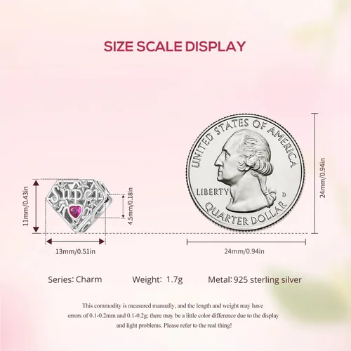 Vista 66 de Abalorios de plata de ley para pulseras, collares, familia para siempre, circonita cúbica, regalo de joyería para mujeres