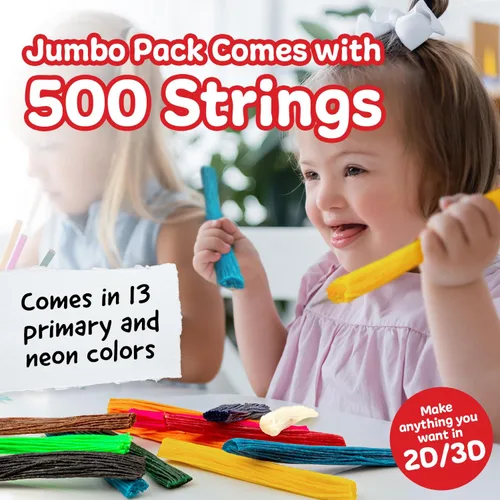 Vista 4 de Paquete de 500 piezas de Monkey String (paquete gigante), juguete de hilo de cera