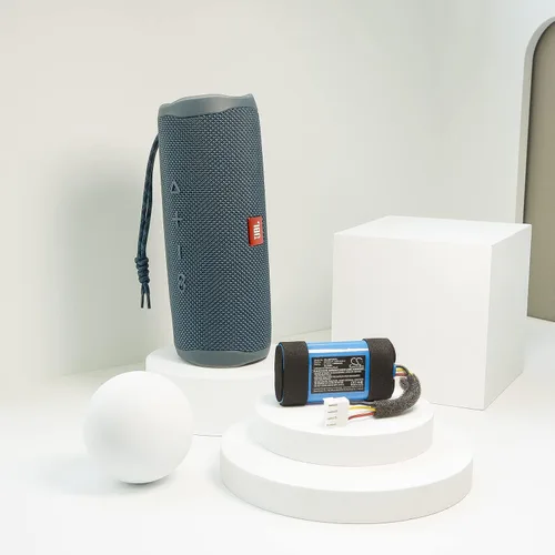 Vista 2 de Batería de repuesto para altavoz Flip 5 JBLFLIP5WHTAM, compatible con parte número ID1060-B 1INR19/66-2 6800mAh