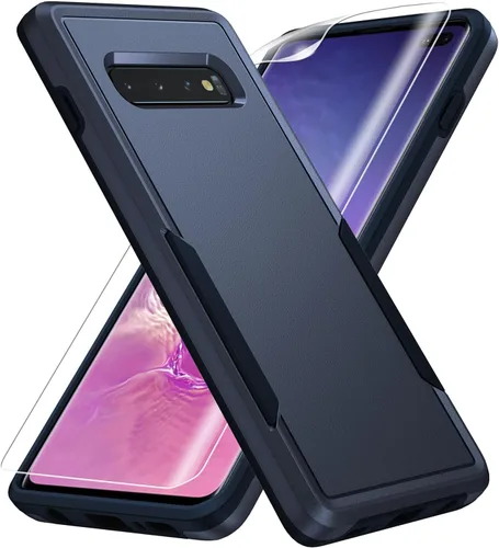 Vista 10 de Funda para Samsung Galaxy S10 Plus, con Protector de Pantalla [Probado contra Caídas de Grado Militar] Funda Protectora de Servicio Pesado