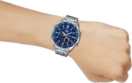 Vista 5 de Casio Edifice EFV-C100D-2AVDF Reloj analógico de cuarzo plateado de acero inoxidable para hombre