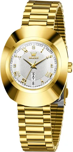 Vista 8 de OLEVS Womens Watches Gold Diamond Tungsten Steel Luxury Dress Classic Ladies Calendar Week Wrist Watches for Women