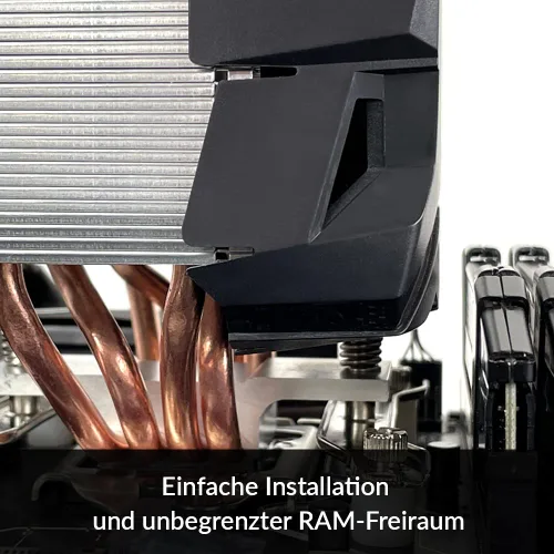 Vista 3 de ARCTIC Freezer i35 - Enfriador de CPU de Torre Única, Específico para Intel, Ventilador P-Fan de 120 mm Optimizado a Presión, 0–1800 RPM, 4 Tubos