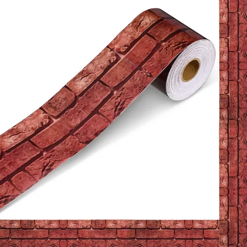 Vista 13 de Outus Bordes de tablero de anuncios con temática de construcción de 68 pies, decoración de aula de regreso a clases "En construcción", rayas