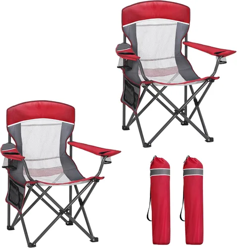 Vista 9 de HIGH POINT SPORTS Oversized Portable Mesh Camping Folding Chair