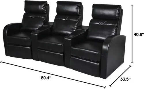 Vista 2 de 【Cómodo y duradero】Silla de estilo moderno, sillón de respaldo alto, adecuado para sala de estar, dormitorio, club, sofá reclinable de cine en casa