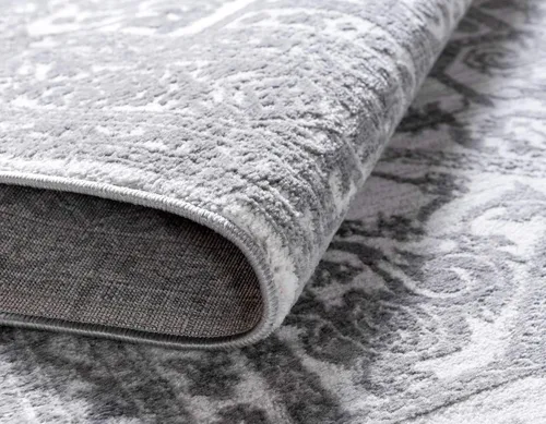 Vista 7 de Unique Loom Boston Collection - Alfombra de área con medallón (2 x 8 pies, color blanco y gris)