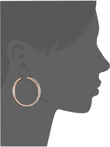 Vista 3 de Michael Kors - Arracadas de plata y oro rosa para mujer