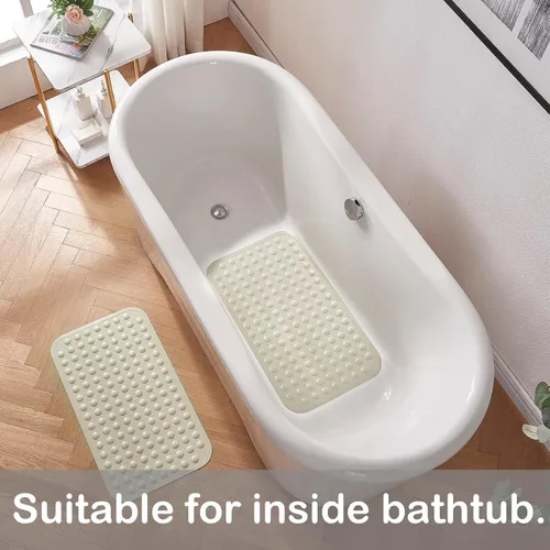 Vista 5 de Yanzifly Alfombra de Bañera Antideslizante Tapete de Baño para Bañera de Silicona Suave Alfombra de Bañera Antideslizante Tapetes de Ducha