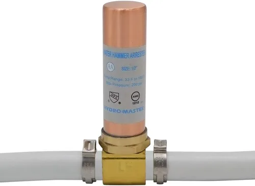Vista 4 de HYDRO MASTER Tee Pararrayos de martillo de agua,latón limpio,1/2 "Pex x 1/2" Pex