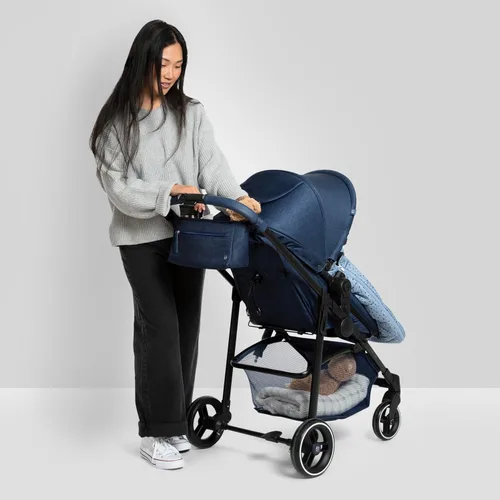 Vista 5 de Delta Children babyGap - Organizador clásico para cochecito individual, organizador de cochecito de ajuste universal, accesorio desmontable para Azul