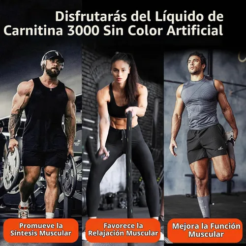 Vista 6 de Suplemento Líquido de L-Carnitina 3000 mg, con Suplementos Deportivos BCAA, Ayuda a Apoyar el Aumento de Energía, Apoyo Muscular, Fórmula Eficiente