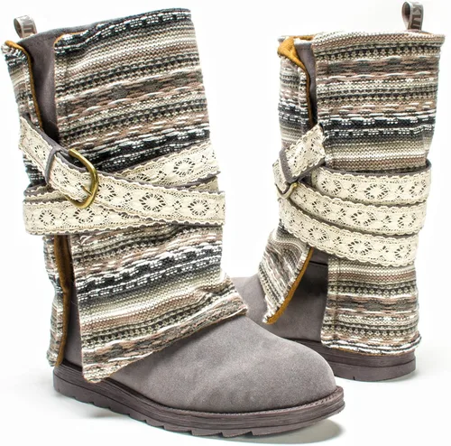 Vista 4 de Botas para mujer con correa, de Muk Luks
