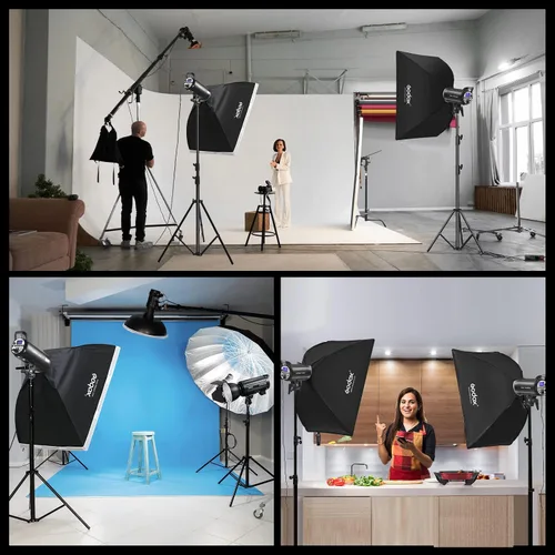 Vista 6 de Godox SK400II-V 400Ws Luz de Flash Estroboscópica para Estudio Fotográfico Monolight con Montura Bowens y Lámpara de Modelado LED de 10W