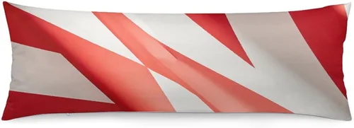 Vista 11 de Funda de almohada corporal con encanto, muñeco de nieve, copo de nieve, primera Navidad en rojo, funda de almohada larga con cremallera