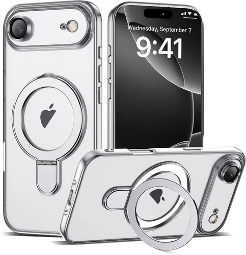 Vista 58 de Funda compatible con iPhone 12 con soporte de anillo magnético invisible [compatible con Mag-Safe] [Protector completo de lente de cámara] Funda