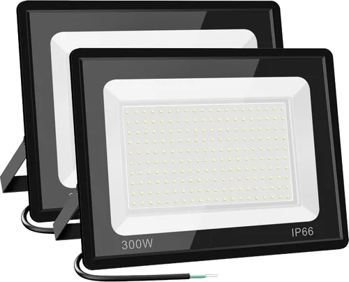 Vista 11 de Paquete de 2 luces de inundación LED de 80 W, IP66 impermeables para exteriores, luz blanca de 6000 K, focos de seguridad para patio, jardín, patio