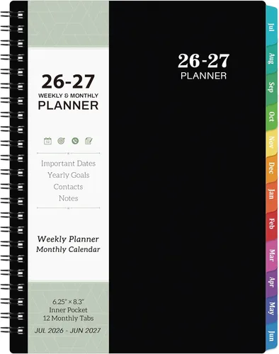 Vista 11 de Agenda mensual 2026-2027, calendario de 2 años 2026-2027, enero 2026 a diciembre 2027, 9 x 11 pulgadas, agenda de 24 meses con cubierta en relieve