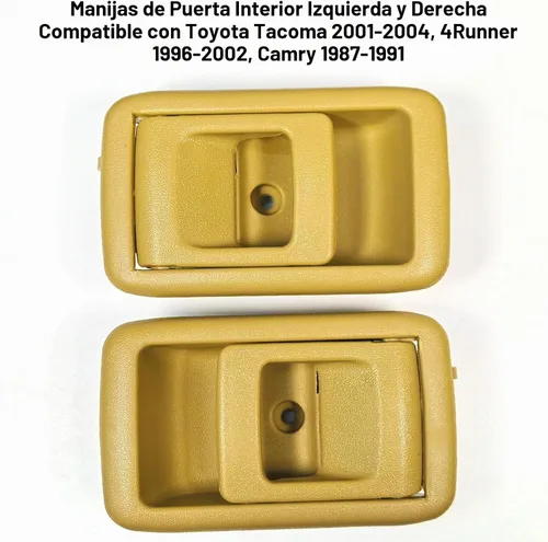 Vista 2 de Manijas interiores interiores para Toyota Tacoma 2001-2004, 4Runner 1996-2002, Camry 1987-1991, Tercel 1995-1998, lado del conductor y del pasajero