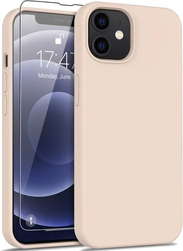 Vista 19 de bemal Funda para iPhone 14 Pro con protector de pantalla, silicona líquida de ajuste delgado, forro de microfibra suave, diseñada para mujeres