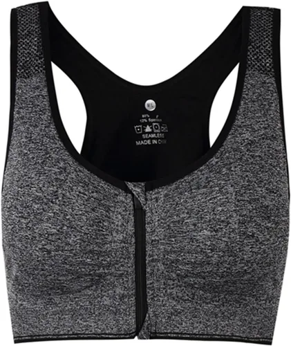 Vista 49 de Brasier deportivo o para yoga con cierre frontal de ganchos y cremallera para mujer