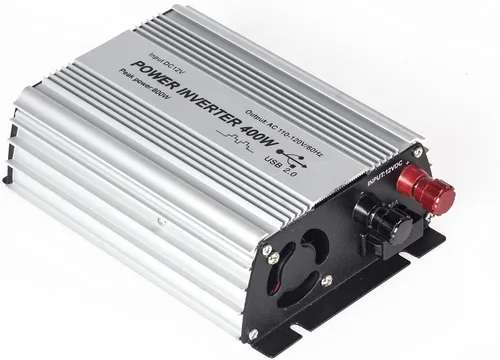 Vista 7 de Inversor de corriente de 200 W CC 12 V, salida 110 V-120 V AC inversor de coche con adaptador de coche USB